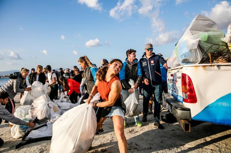 Beach cleaning photo copyright Jesus Renedo / Sailing Energy taken at 