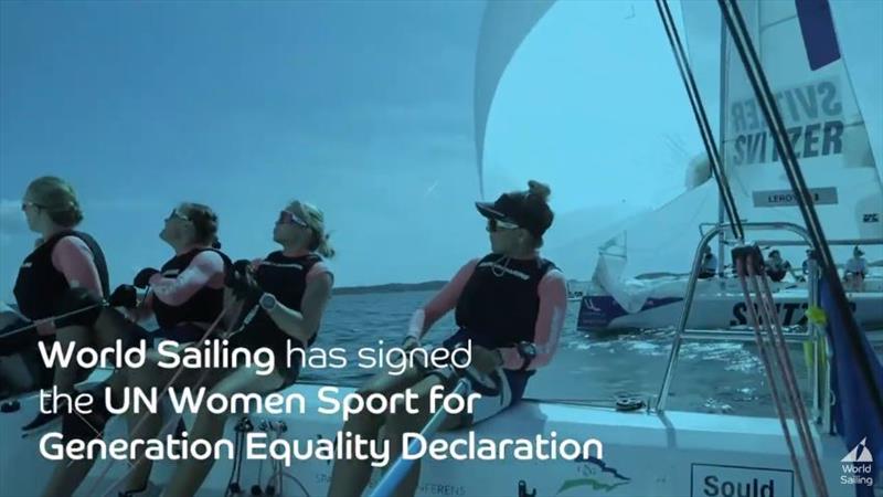 World Sailing sign the UN Women Sport for Generation Equality Declaration photo copyright World Sailing taken at 