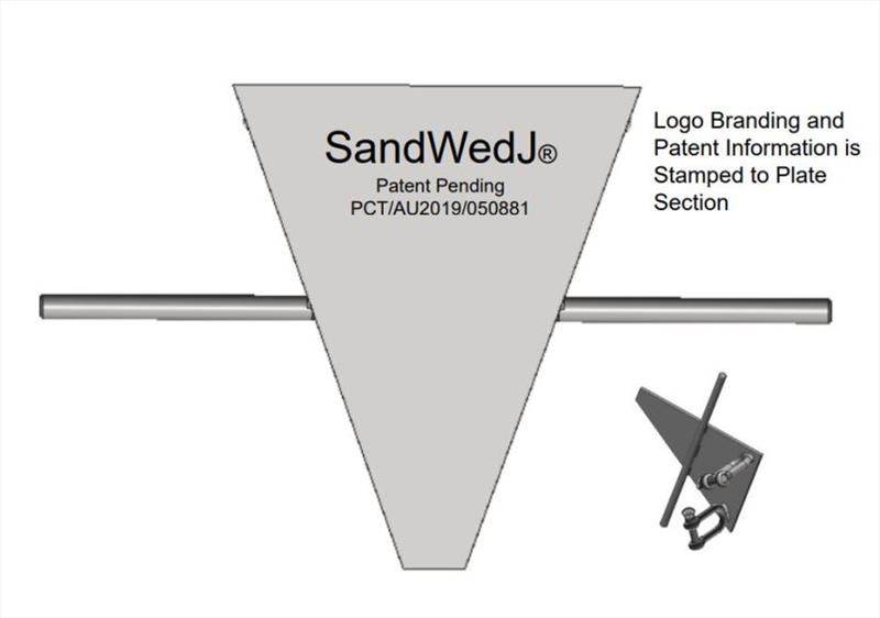 Logo branding and patent information is stamped to plate section - photo © sandwedj.com.au