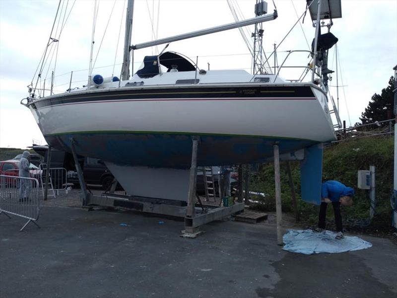 Rebecca and Colin anti-fouling photo copyright RYA taken at 