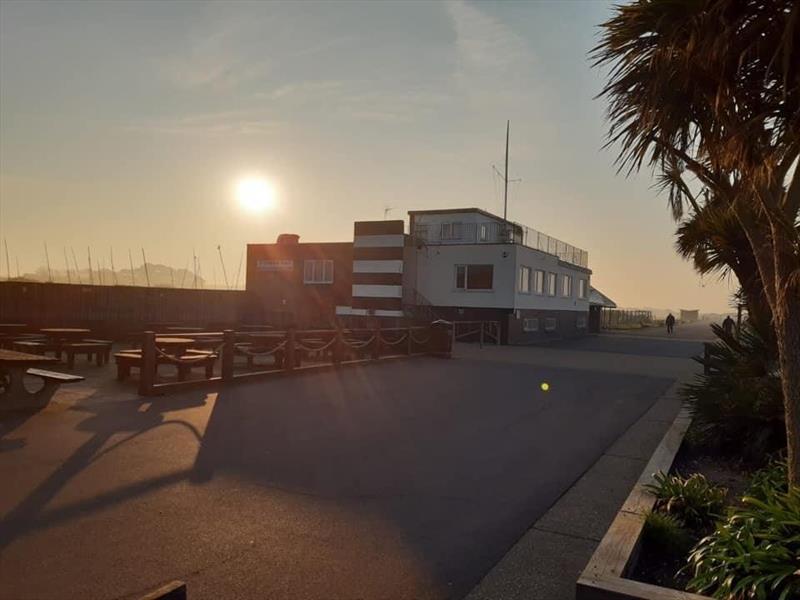 Stokes Bay Sailing Club at sunrise - photo © Gavin Brewer