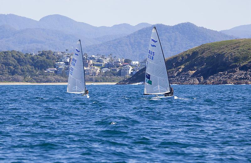 Olympian Jake Lilley with training partner Anthony Nosier departing Coffs Harbour for the training course photo copyright John Curnow taken at Coffs Harbour Yacht Club