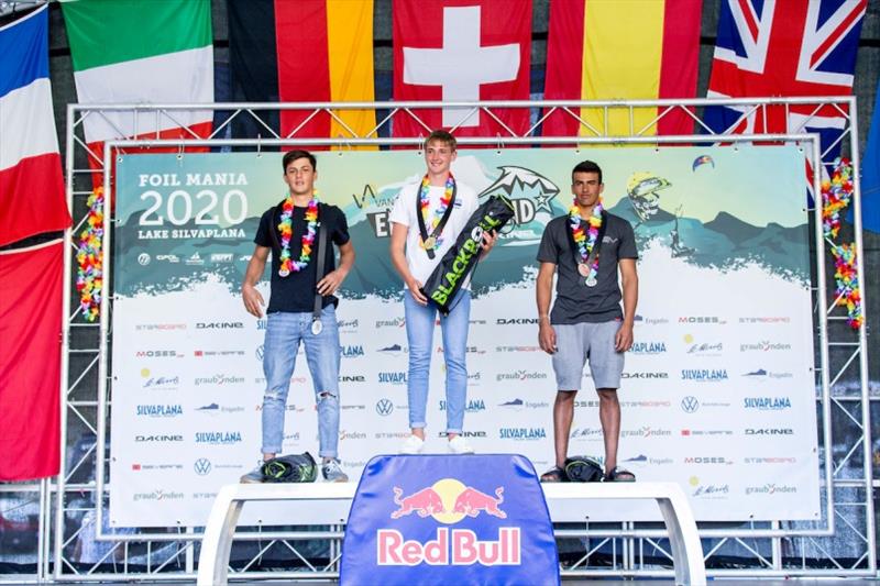 Men's youth podium - iQFOiL European Championships photo copyright Sailing Energy taken at 