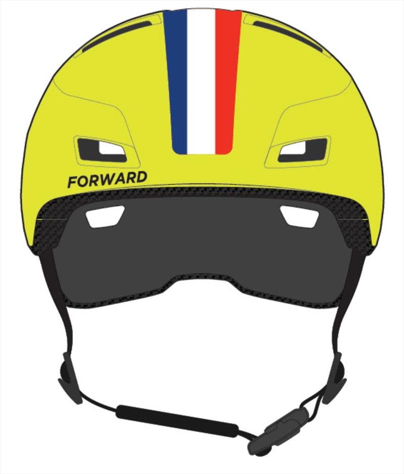Forward WIP customized country flag helmets - photo © 49er & Nacra 17 Sailing Media