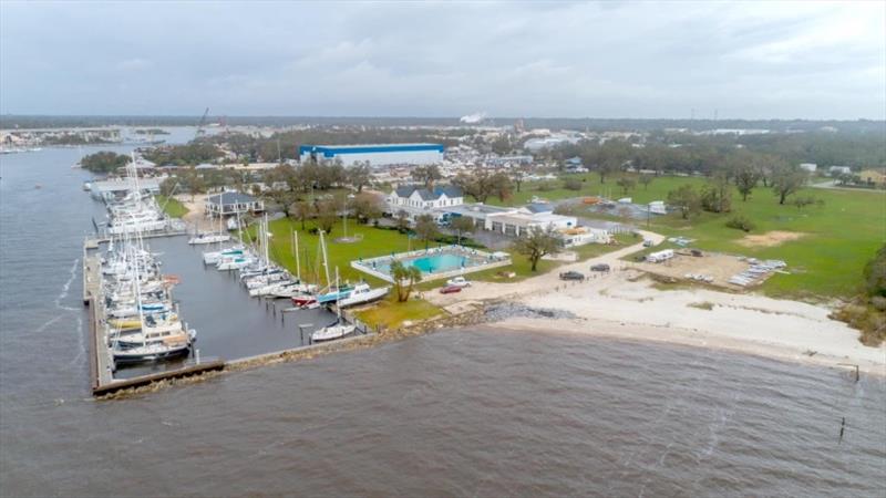 Pensacola Yacht Club marina had extensive damage from Hurricane Sally. 11 vessels were sunk or grounded and must be removed before power can be restored. Repairs will take about three months photo copyright Tim Ludvigsen / Pensacola Yacht Club taken at Pensacola Yacht Club
