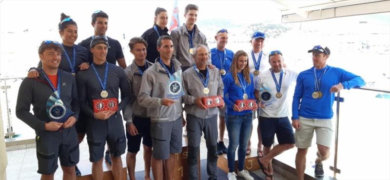 Overall podium of the 2020 Melges 24 European Sailing Series photo copyright Societa Triestina Sport del Mar taken at 