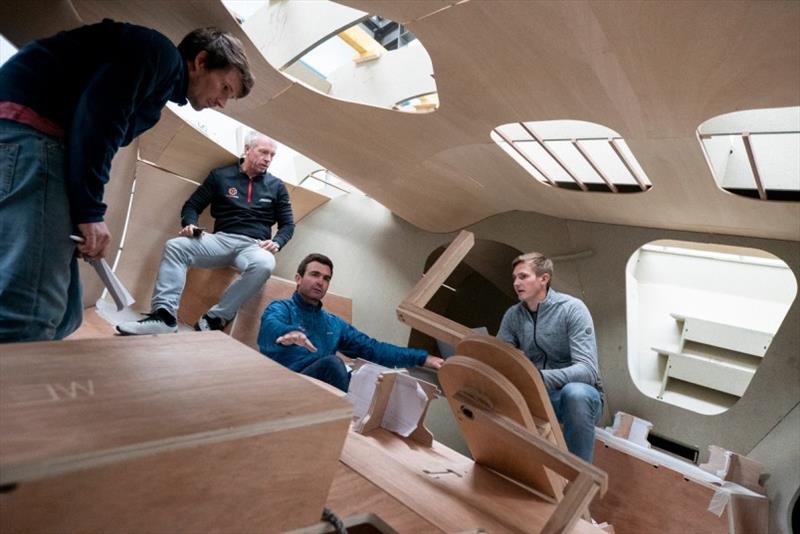 11th Hour Racing Team visit the cockpit mock-up for their new IMOCA 60 being build for The Ocean Race 2022-23 photo copyright Amory Ross / 11th Hour Racing taken at 