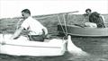 Graham Mander (ahead and to windward and nearest the camera) with Bret de Thier, in 1970 in the Fathers day P class race at the Mt Pleasant Yacht Club © Mander Family Archives