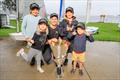 Kyle Langford and the kids the Lake Macquarie SailGP Regional Trophy Tour © Salty Dingo