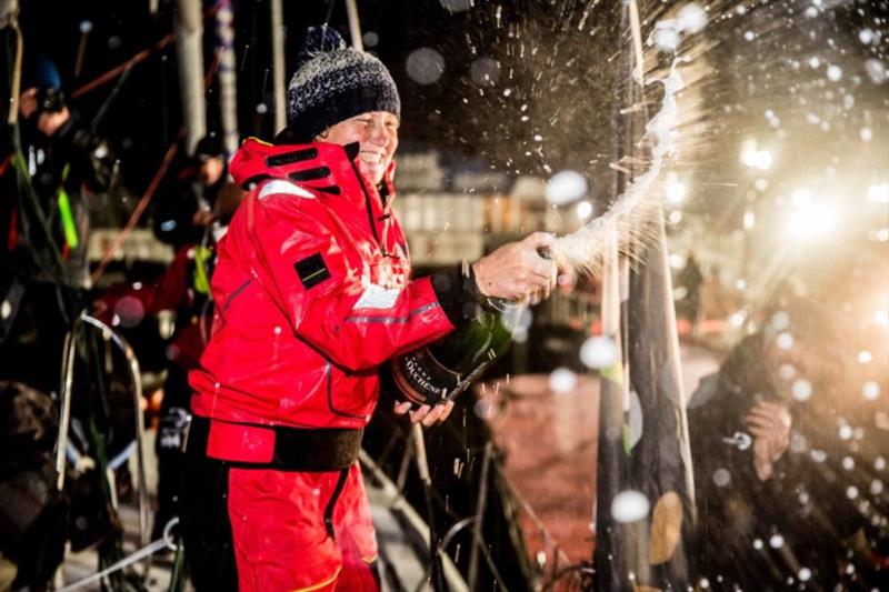 Pip Hare on IMOCA 60 Medallia shared inspirational messages with fans throughout her 95 day race around the globe:`We are both physically and mentally capable of so much more than we believe.` photo copyright Richard Langdon / Ocean Images taken at Royal Ocean Racing Club