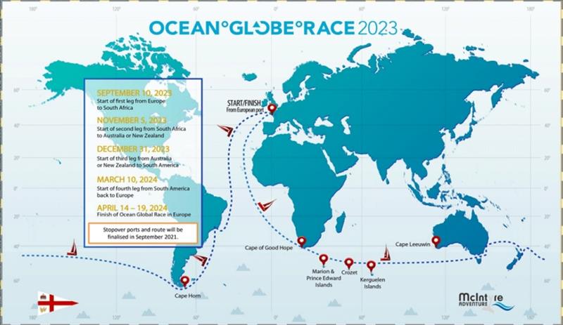 Ocean Globe Race chart photo copyright Suijuan Zhou taken at 