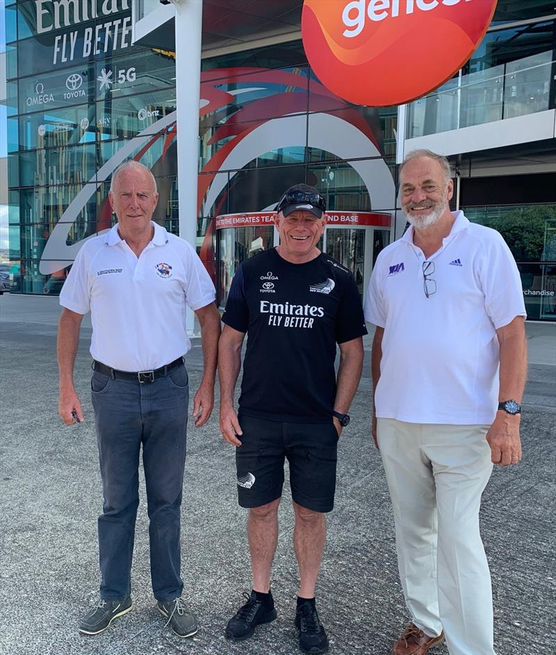 Graham Dalton, New Zealand solo sailor and entrant in the 2022 Golden Globe Race (left) with his brother Grant Dalton, (centre) and Barry Pickthall, the GGR ORG Ambassador photo copyright Barry Pickthall / PPL taken at 