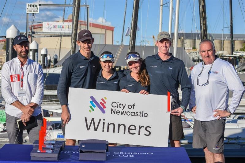 The Royal Sydney Yacht Squadron Team led by Jed Cruickshank was second overall and the first Under 22 Youth Team photo copyright Down Under Sail taken at Newcastle Cruising Yacht Club