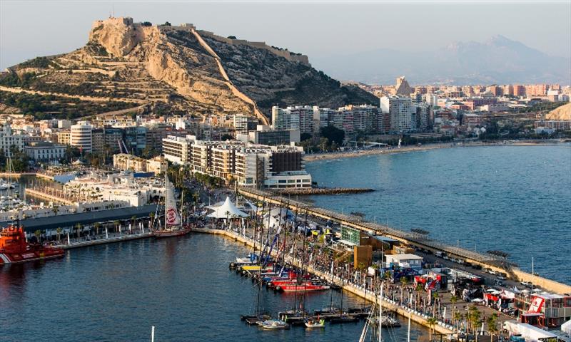 Alicante Stopover. Aerial views of the Race Village. 12 October, 2017 photo copyright Pedro Martinez / Volvo AB taken at 