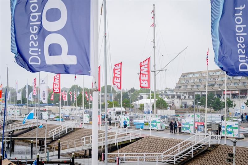 Barriers and signs were also hallmarks of Kiel Week 2020 under the sign of the Corona pandemic photo copyright Sascha Klahn / kieler-woche.de taken at Kieler Yacht Club