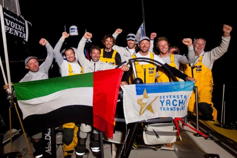 A new Monohull Around Britain and Ireland World Record was established by Volvo Ocean 65 Azzam-Abu Dhabi Ocean Racing, skippered by Ian Walker during the Sevenstar Round Britain and Ireland Race 2014 photo copyright Ian Roman / Abu Dhabi Ocean Racing taken at Royal Ocean Racing Club