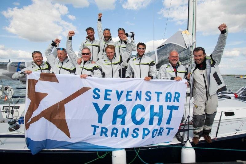 Teams celebrate the finish of one of the toughest, and for many longest offshore races, which for all is a real personal achievement - photo © Patrick Eden / RORC