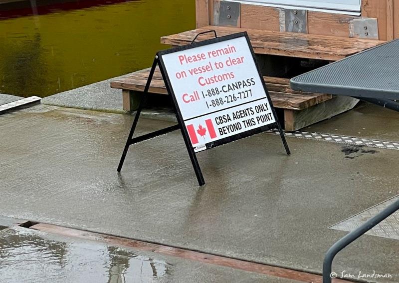 Customs COVID sign - photo © Sam Landsman