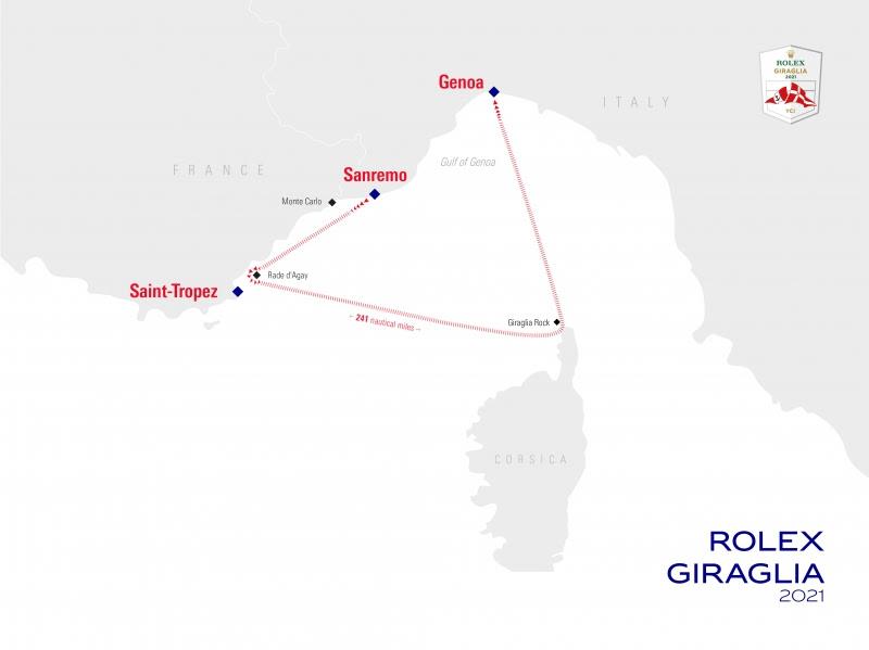 Rolex Giraglia map photo copyright Yacht Club Italiano taken at Yacht Club Italiano