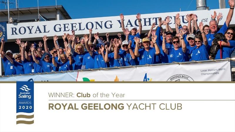 2020 Club of the Year Winner - Royal Geelong Yacht Club photo copyright Australian Sailing taken at Australian Sailing