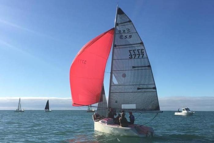 Napier Youth Team - Magpie - Elliott 5.9 Traveler Series 2021 photo copyright Alan Muir taken at Napier Sailing Club