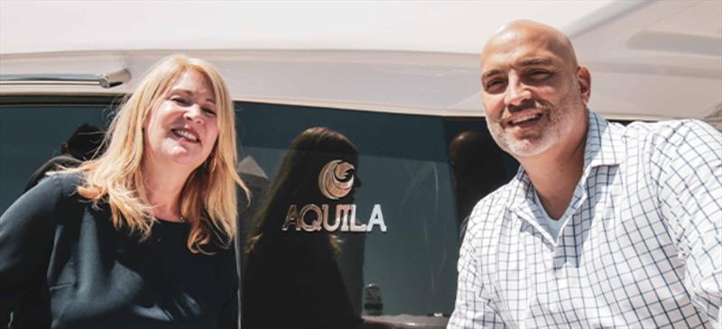 Lou and Nicole Miele - photo © Aquila Boats