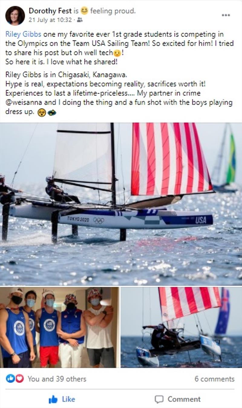 FB Post - Tokyo 2020 Olympic Games photo copyright 49er and Nacra 17 Sailing taken at 