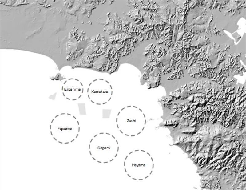 Courses and surrounding terrain - Enoshima - Tokyo2020 photo copyright Tokyo2020 taken at Royal Hong Kong Yacht Club