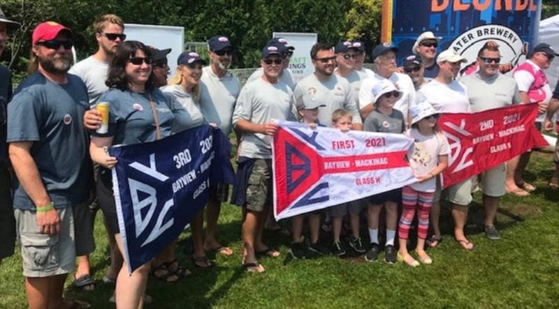 Bayview Mackinac Race 2021 podium - photo © Dean Fitzpatrick