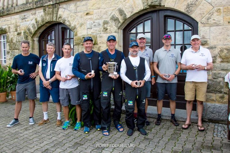 Top three crews in Berlin - 5.5 Metre German Open 2021 photo copyright Robert Deaves / www.robertdeaves.uk taken at Verein Seglerhaus am Wannsee