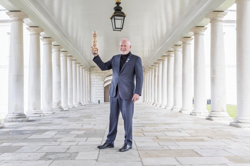 Peter Thomson and the Relay4Nature baton photo copyright Cherie Bridges / The Ocean Race taken at 