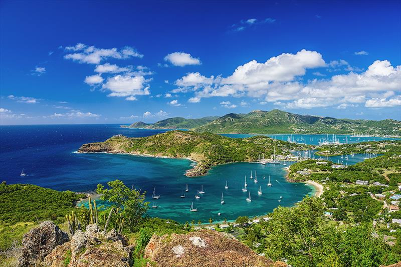 The mountainous anchorages found all over the Caribbean Islands. Perfect for a day in the sun or under the waves snorkelling with marine life. This one is Shirley Heights in Antigua photo copyright West Nautical taken at 