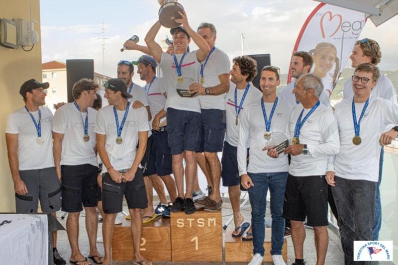 The overall podium of the Melges 24 European Sailing Series 2021 - 1. Melgina ITA793, 2. Arkanoe by Montura ITA809, 3. White Room GER677 - Trieste, Italy - photo © Michele Rocco