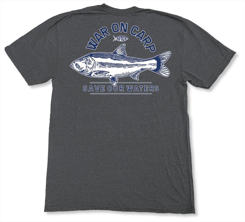 $5 from every War on Carp tee sold goes directly towards fighting Asian carp - photo © AFTCO