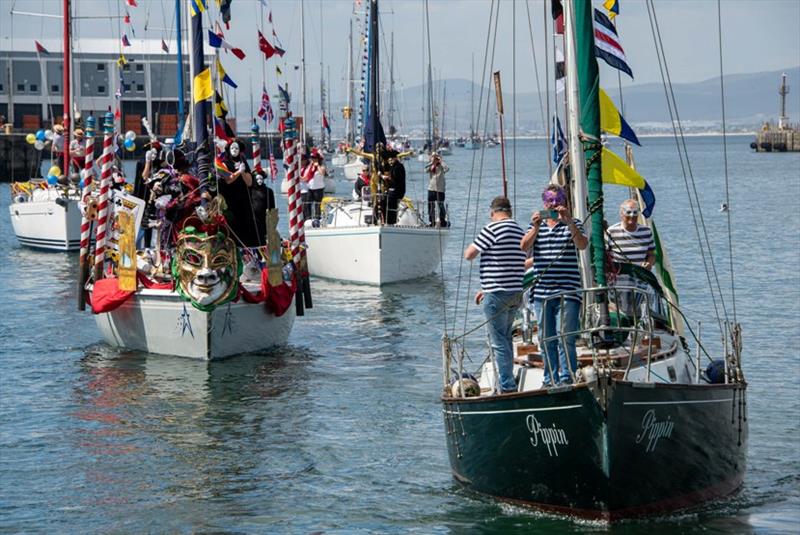 RCYC Boats lined up to enter into V and A Waterfront photo copyright Royal Cape Yacht Club taken at Royal Cape Yacht Club