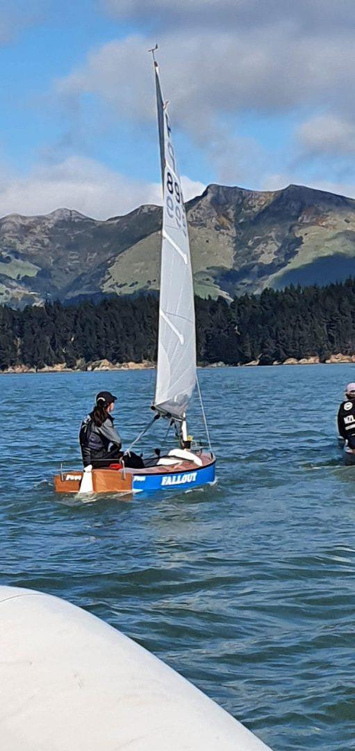 Charlotte Palmer (Charteris Bay YC) with her Doyle P-class sail photo copyright Doyle Sails taken at Charteris Bay Yacht Club