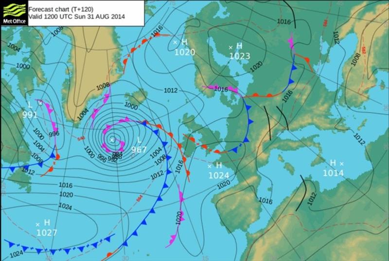Metoffice Synoptic Chart - photo © Global Solo Challenge