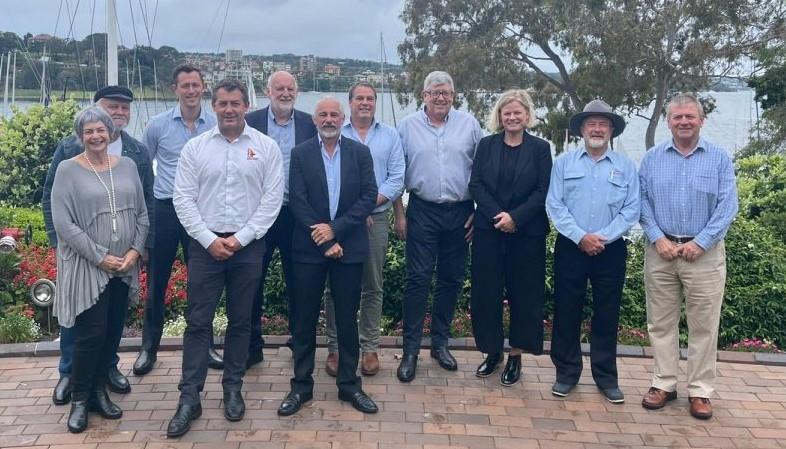 (l-r): Pictured at the AIMEX Annual General Meeting are AIMEX members Lynelle Johnson & Ron Kelly, E-Class Outboards; David Good, CEO AIMEX; Board Members - photo © AIMEX