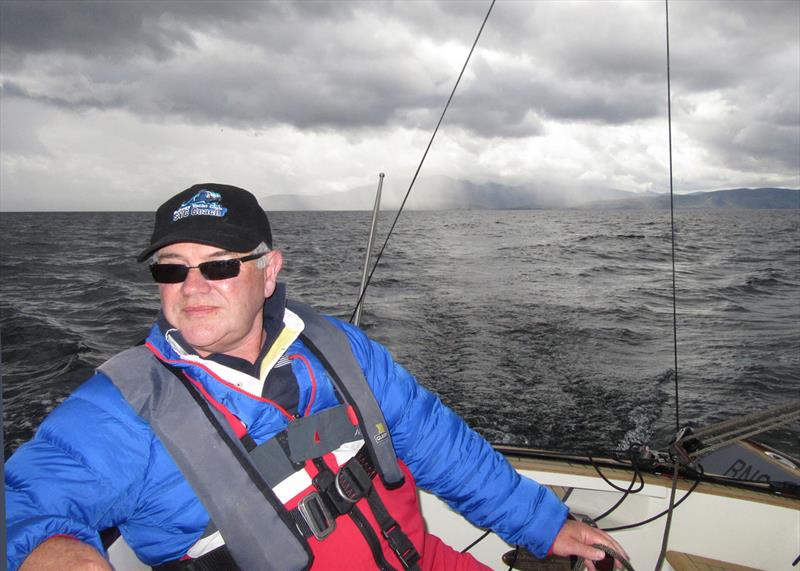 Willie the yachtsman, at the helm photo copyright John Sproat taken at Solway Yacht Club