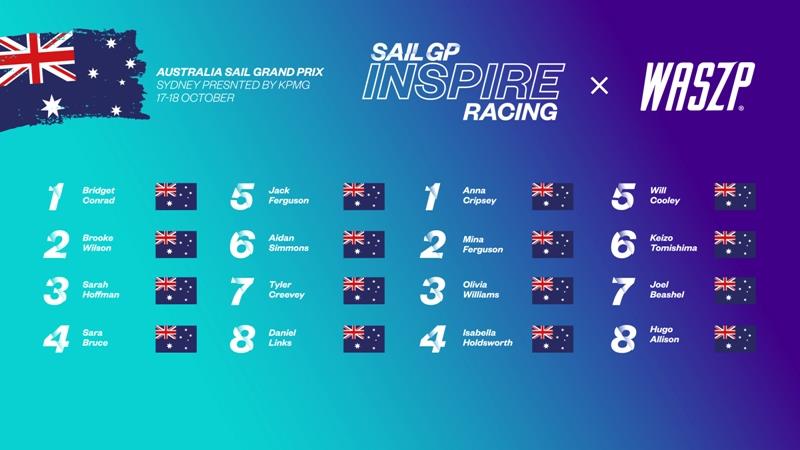 SailGP Inspire Racing candidates sailing on the WASZP class December 17-18, 2021 in Sydney photo copyright SailGP Australia taken at 