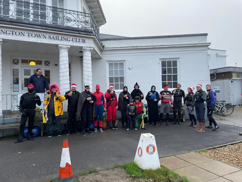 Fancy dress for the Hunt Cup 2021 at Lymington Town Sailing Club - photo © Richard Russell, Sue Markham & Abbey Knightly-Hanson