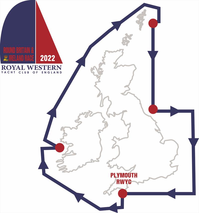 Round Britain & Ireland Race 2022 route photo copyright RWYC taken at Royal Western Yacht Club, England