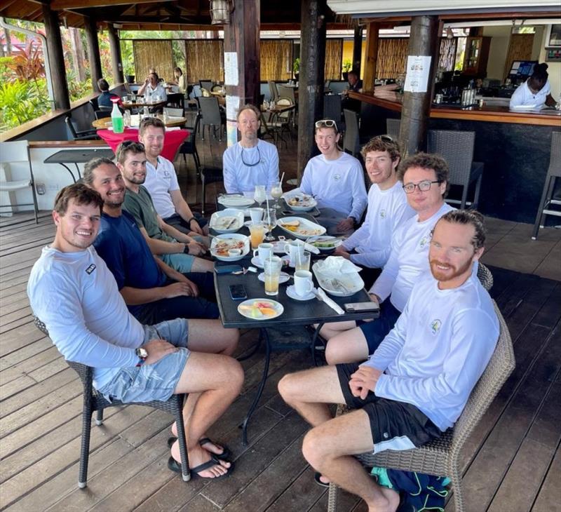 Team Phosphorus II enjoyed a well-deserved big breakfast in the Victory Bar & Restaurant at Camper & Nicholsons Port Louis Marina - photo © Louay Habib