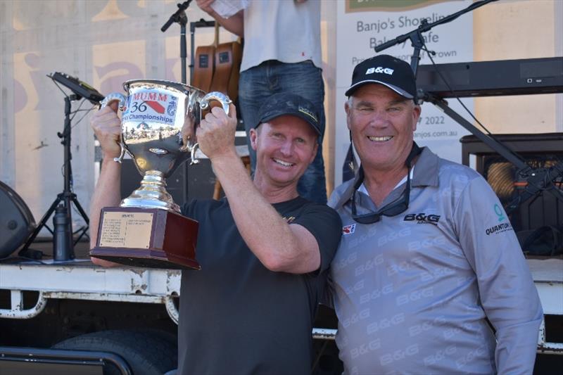 Mumm 36 unofficial world champion Matthew Keal with BYC Comodore and Mumm 36 rival Jeff Cordell photo copyright Jane Austin taken at Bellerive Yacht Club