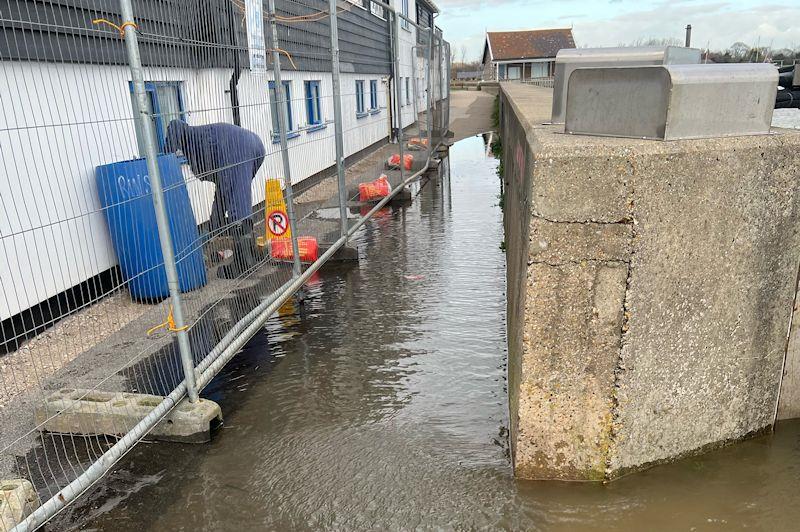 Aftermath of Storm Eunice at Blackwater Sailing Club photo copyright Zoe Nelson taken at Blackwater Sailing Club