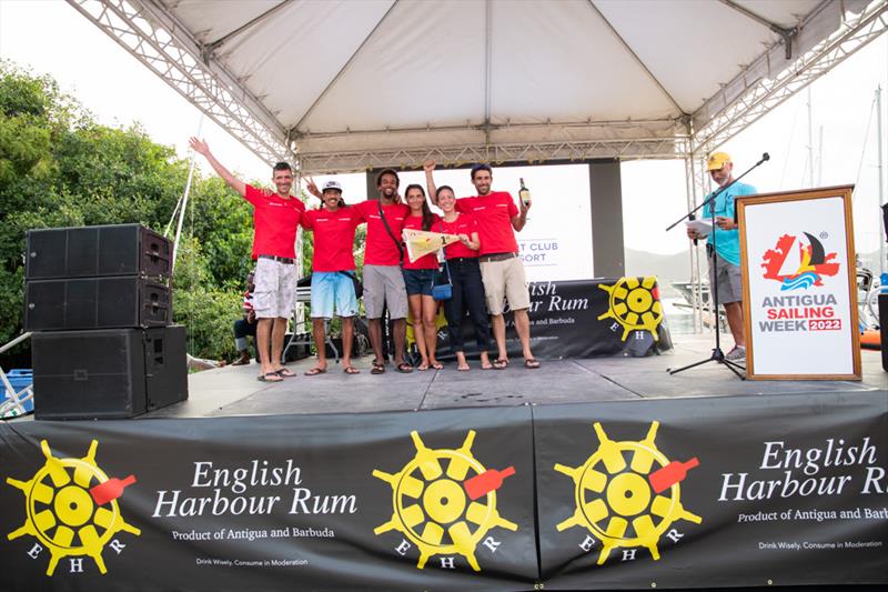 Surprise 24 GFA Caraïbes - La Morrigane, skippered by Tristan Marmousez won all three races on Antigua Sailing Week English Harbour Rum Race Day 1 photo copyright Ted Martin taken at Antigua Yacht Club