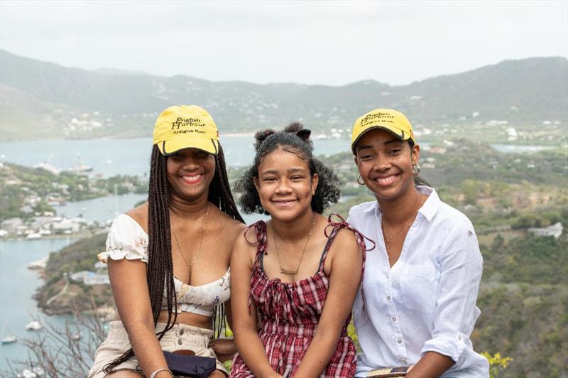 Enjoying the spectacular views from Shirley Heights Lookout on Antigua Sailing Week English Harbour Rum Race Day 1 photo copyright Ted Martin taken at Antigua Yacht Club