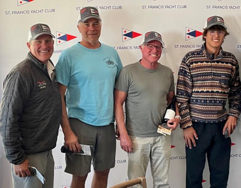 Third place team skippered by 17-year-old Tor Svendsen. From left to right: Steve Marsh, Russ Silvestri, Sean Svendsen, and Tor Svendsen photo copyright Chris Ray / www.crayivp.com taken at St. Francis Yacht Club
