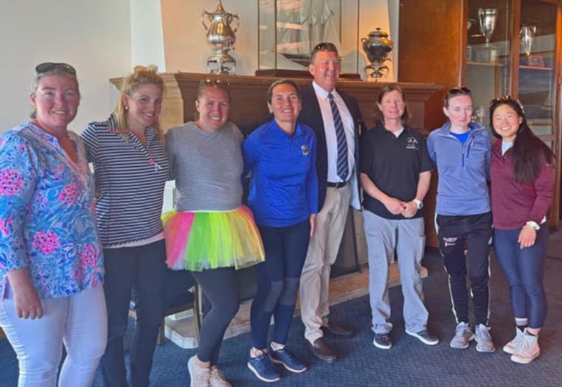 Women skippers (L to R): Shannon Kaiser, Kate Gregory Molitor, Kristin Simmons, Csilla Andersen, Commodore Gilmore, Nicole Breault, Chloe Lepert, Libby Zhang (not pictured Marcia Bever) - photo © St. Francis Yacht Club