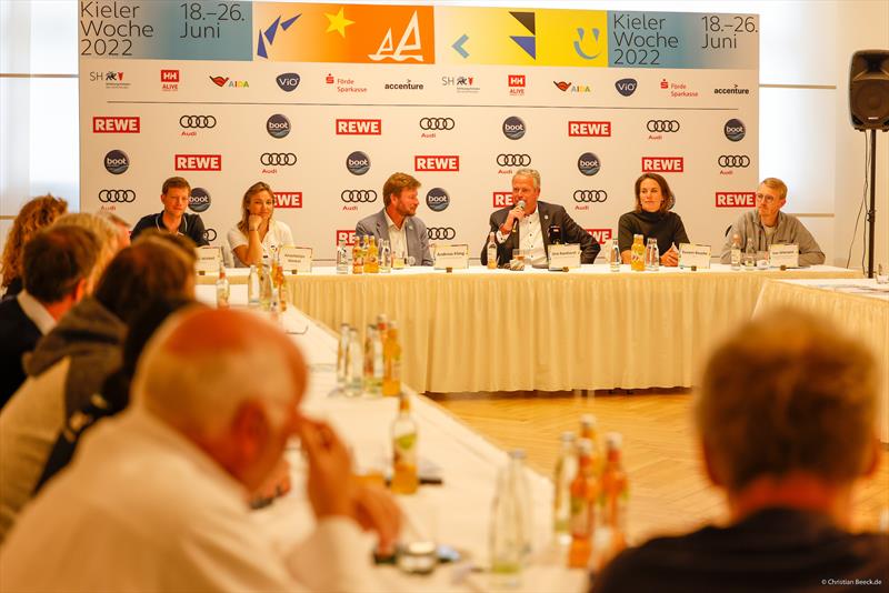 Press conference at Kiel Yacht Club - photo © Christian Beeck / Kieler Woche